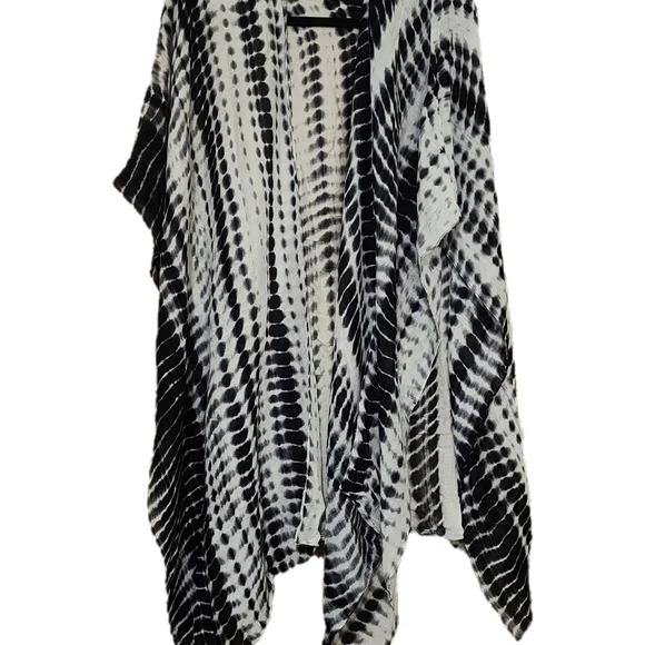 Anthropology Michael Stars Ruana Wrap Scarf Tie Dye Kimono - Picture 2 of 4